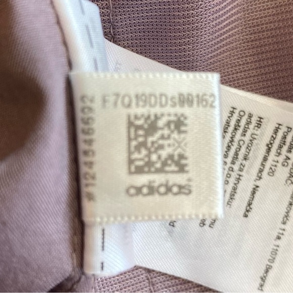 Adidas lavender zipped climalite jacket sz Small Cinched Drawstring Waist - Picture 10 of 12